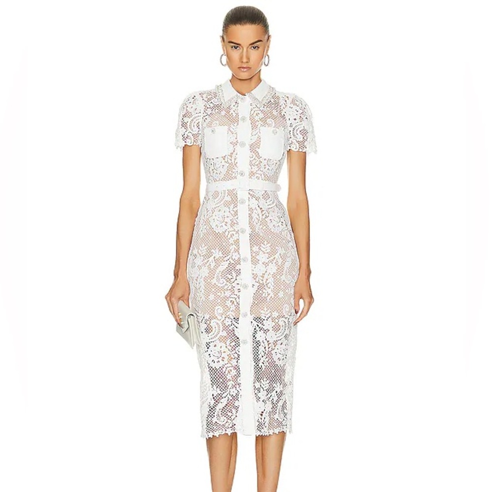 Self Portrait Lace Midi Dress Size 4 $600